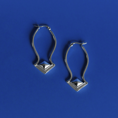 SENTARA stainless steel earrings in silver - Alogan