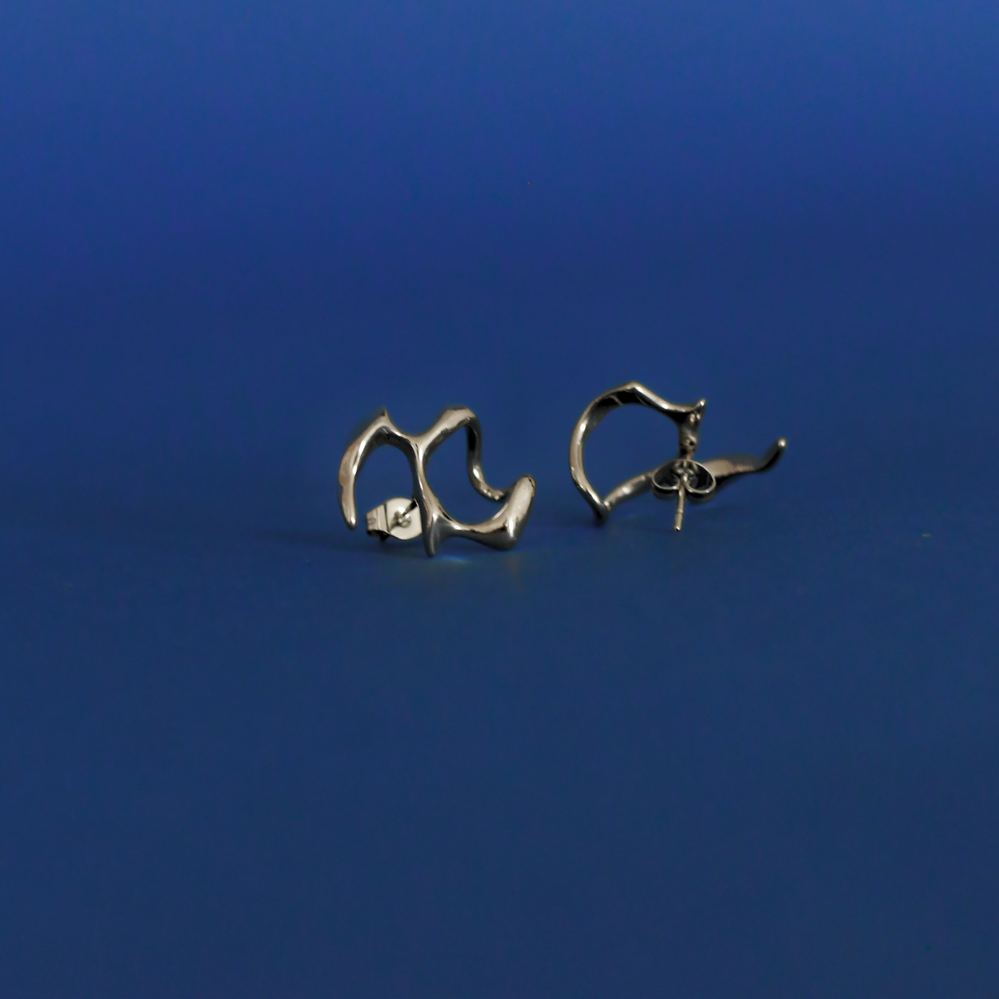 TRAME stainless steel earrings in silver  