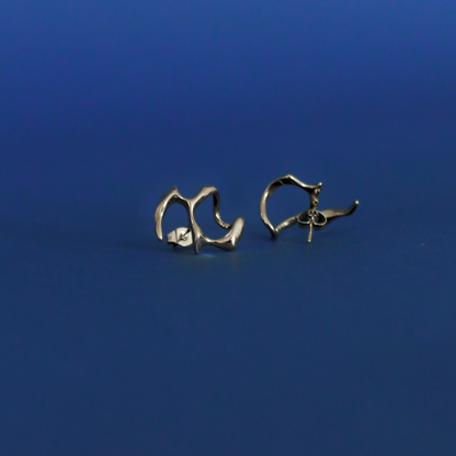 TRAME stainless steel earrings in silver  