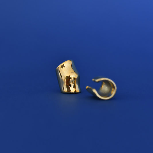 esensa stainless steel ear cuffs in gold - Alogan